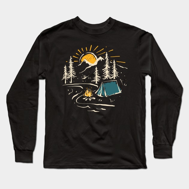 Camp Long Sleeve T-Shirt by quilimo